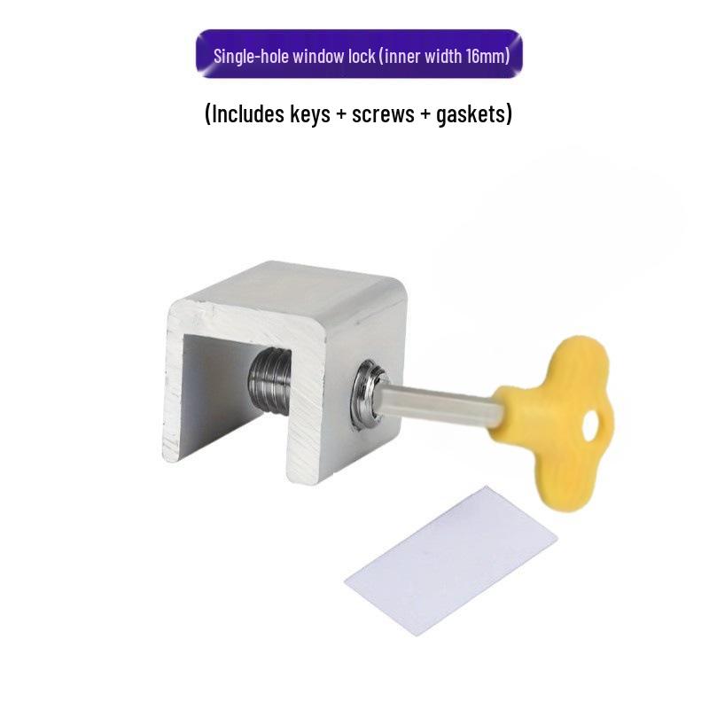 Aluminum Alloy No-Drill Window Lock - Child Safety & Anti-Theft Lock