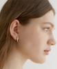 Halden One Touch Oval Ring Earrings (E004_Silver Medium)