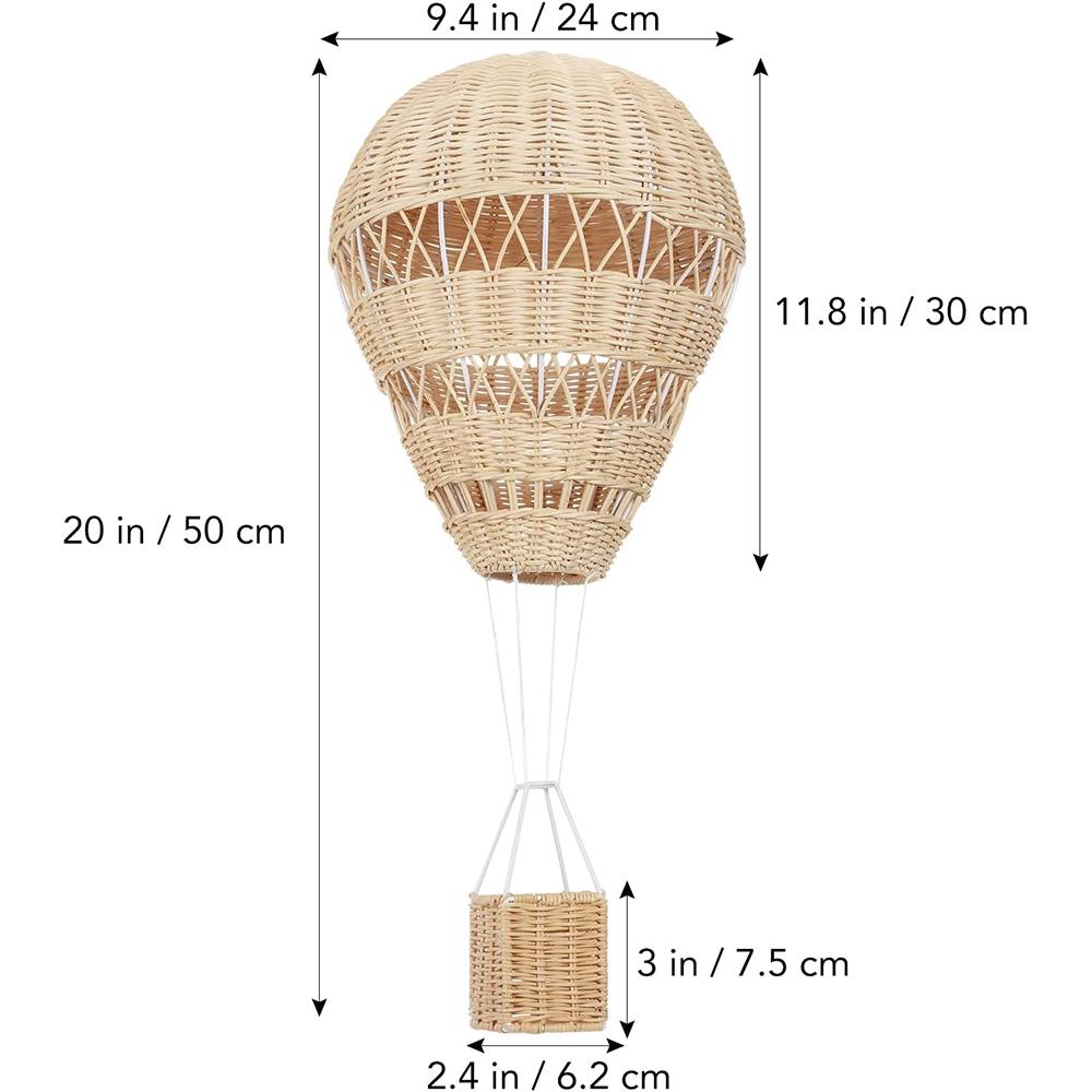 

Ротанговый декор в виде воздушного шара Прочный плетеный Плетеный вручную ротанговый воздушный шар для домашнего декора, украшения детской комнаты, ротанговая детская