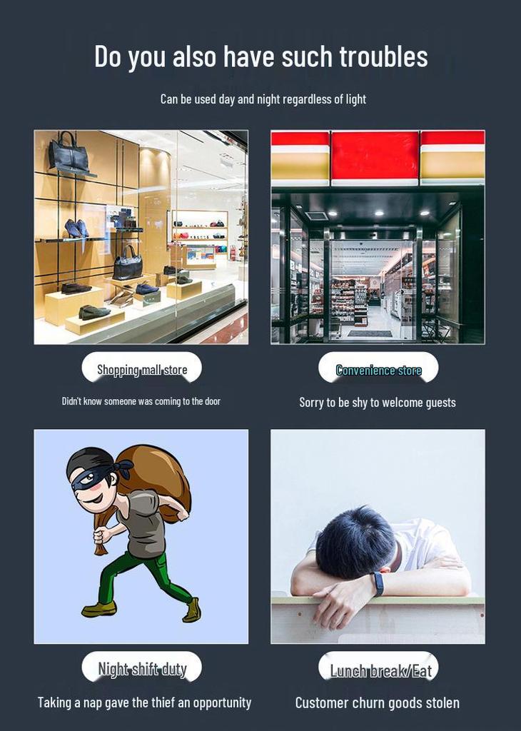 Entrance Welcome Sensor Doorbell & Voice Alarm for Shops & Supermarkets