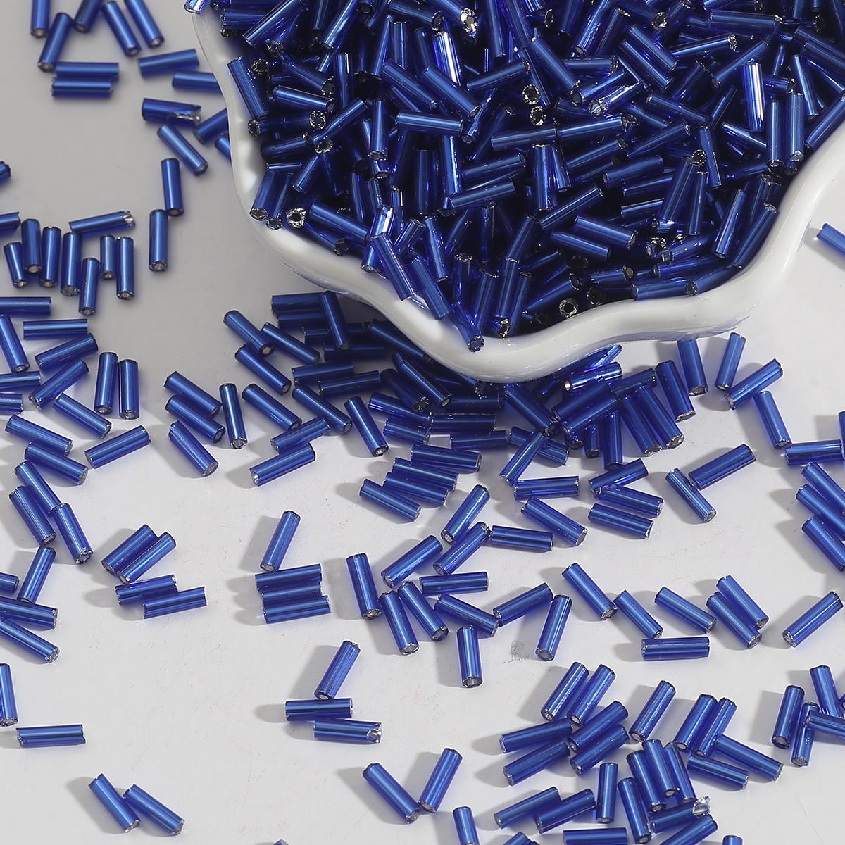 

300/700 шт чешские цилиндрические стеклянные бусины европейские семенные длинная трубка с двумя отверстиями свободные бусины для изготовления ювелирных изделий 2x7mm 300pcs