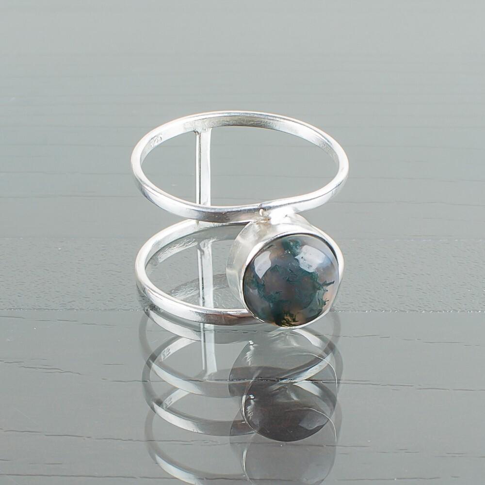 Natural Moss Agate Gemstone 925 Sterling Silver Jewelry Handmade Ring For Her RR-13-33