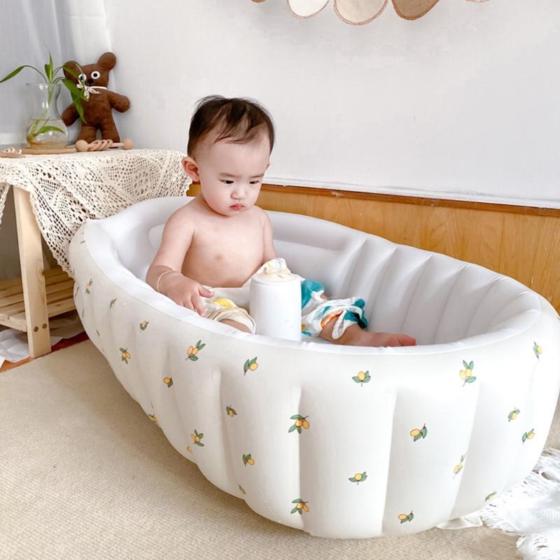 Neugeborenen-Badewanne Bequeme aufblasbare Badewanne Faltbarer Badeeimer für Kleinkind Baby Einfach zu verstauen