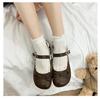 Fashion Retro round Toe Flat Bottom Mary Jane Shoes Women's Soft Sole Spring Autumn Dress Shoes Polka Dot Pattern Rubber Outsole