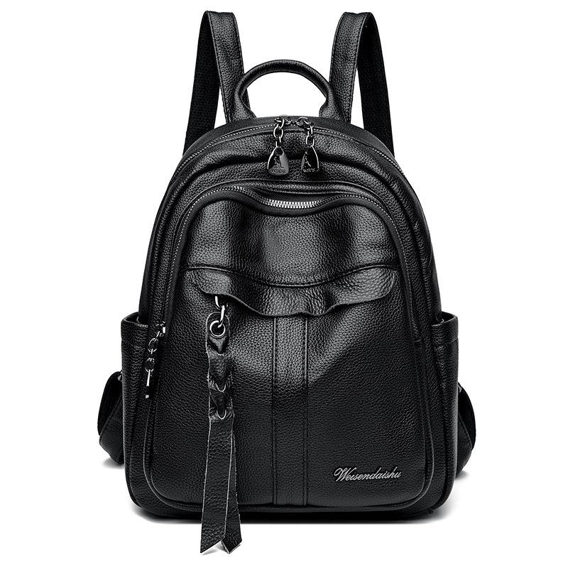 Schoolbag with leather backpack women's new trend travel backpack women's versatile fashion backpack school bag women