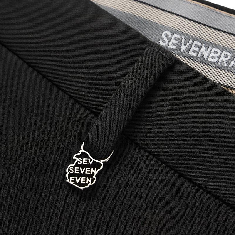 Septwolves Men's Lyocell Blend Brushed Straight-Leg Casual Trousers