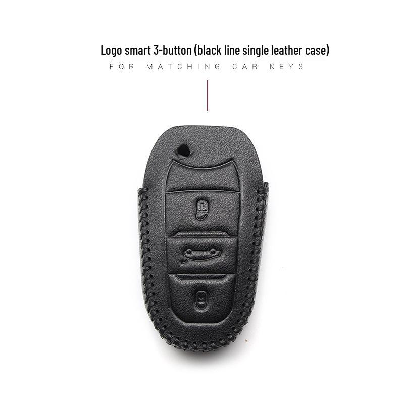 Genuine Leather Key Cover for Peugeot 308, 508, 408, 3008, 4008, 208 & Citroen Sega