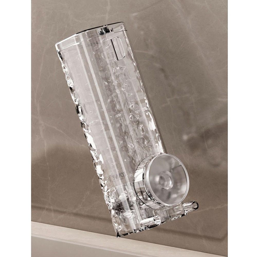 Suction Cup Wall-mounted Soap Dispenser Transparent Manual Press Hand Soap Press Bottle INS Easy To Install