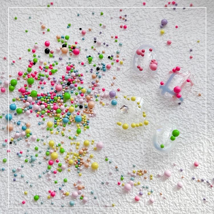 Nails Caviar Beads Metal Nail Beads Micro Pixie-Beads for DIY Nail Art Charms