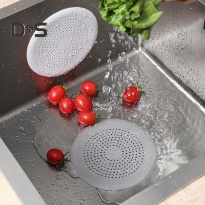 2Pcs Anti-Rutsch-Spülbecken Sieb Hohe Elastizität Praktische Griff Design Haar Catcher