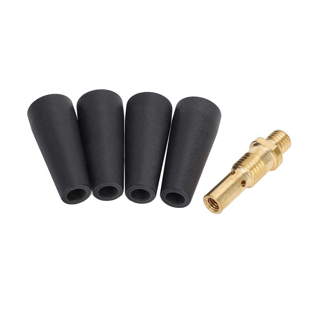 5-teiliges Set Fülldraht Gaslos Düse Schweißgerät Gaslos Düsen-Kit mit Messing Gasverteiler für Century FC90 80GL