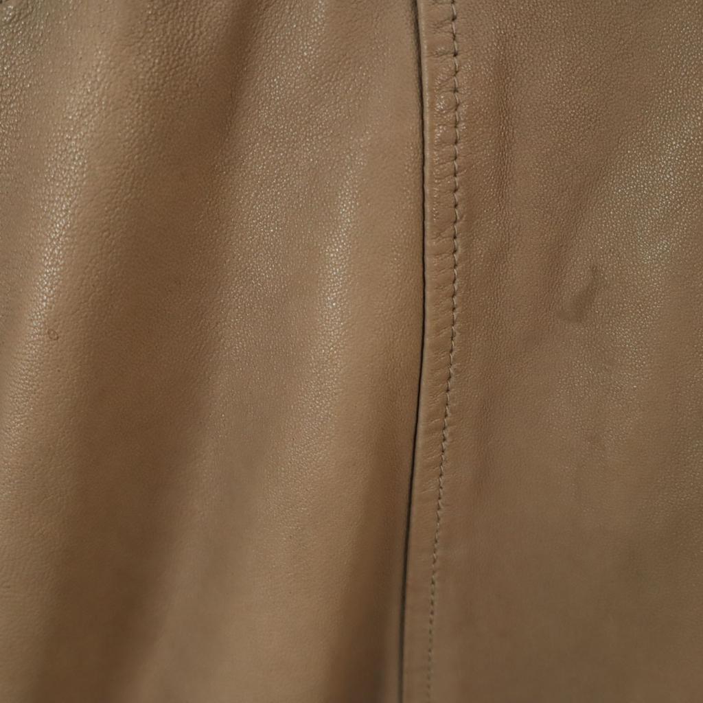 AVIREX Belle Sheepskin Leather Coat M Beige Women Used
