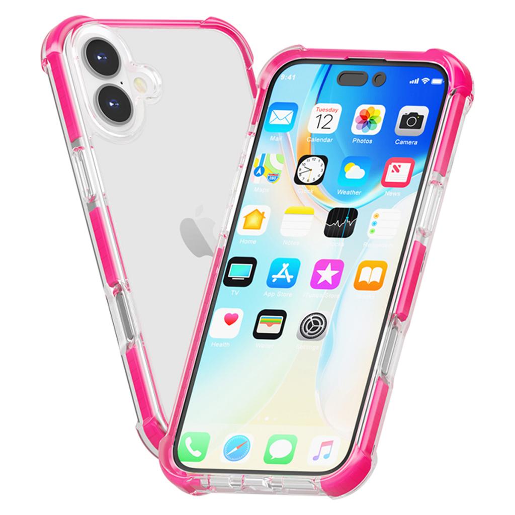 Für iPhone 17 Hülle Vier Ecken Anti-Drop Transparentes TPU + TPE + PC Handyhülle