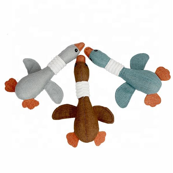 Goose Sound Molar Training Educational Squeaky Toys Dog Plush Pet Chew Toy