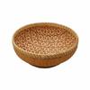 Rustic Hand Woven Bamboo Basket Ventilated Space Saving Round Foldable Tray Sturdy Storage Basket Kitchen Storage