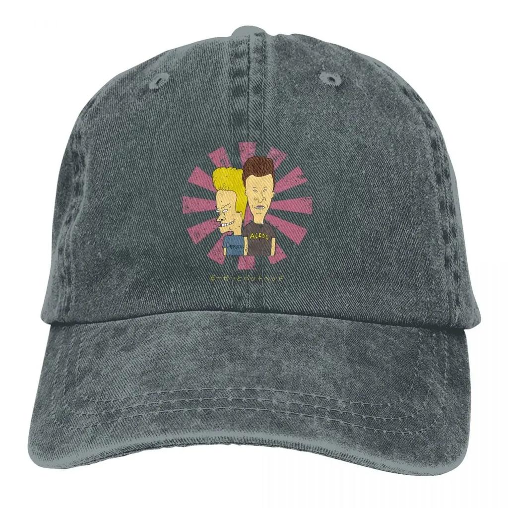 Pure Color Cowboy Hats Retro Women's Hat Sun Visor Baseball Caps Beavis and Butthead Sarcastic Cartoon Peaked Trucker Dad Hat