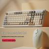 Women's Wireless Bluetooth Mechanical Keyboard & Mouse Set with Brown Switch Feel for Office and Gaming
