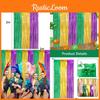 Playful Irish Festival Setup Green Gold Purple 1m By 2m Rain Curtain Backdrop