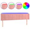 VidaXL Tête de Lit à LED Meuble de Chambre à Coucher Accessoire de Lit Double Tête de Cadre de Lit Intérieur Rose 3123295