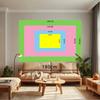 VIKAMA American Flag Tapestry Vibrant Pink and White Stripes with Delicate Portrait Bedroom Holiday Party Decor Wall Art