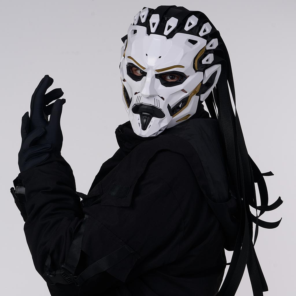 JAUPTO Punk Witcher Mask Halloween Costume Prop Face Mask for Parties Quality Assurance Cosplay Accessory