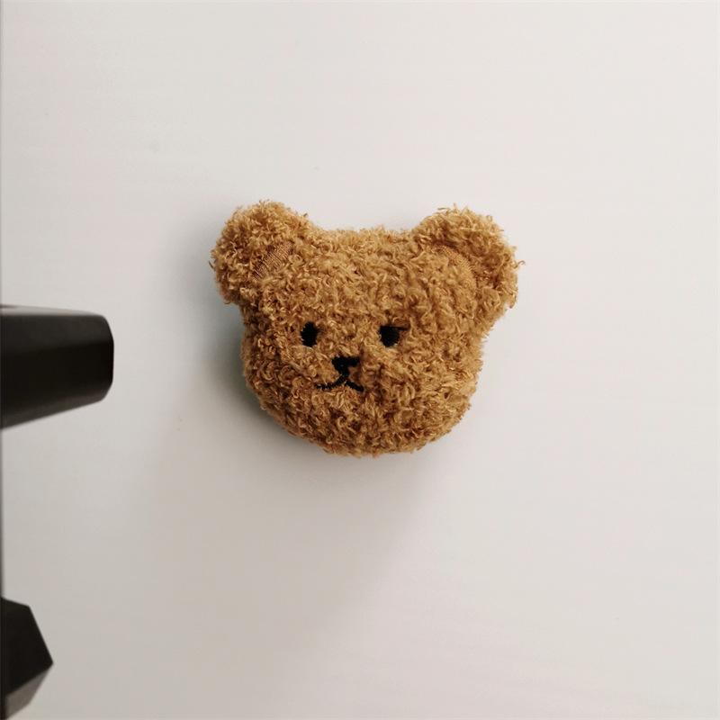 Ins Korean Bear Children's Room Door Rear Handle Silent Anti-collision Sticker Cushion Anti-Bump Wall Protector Door Stopper