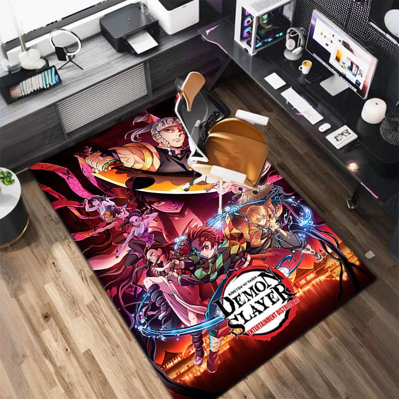 Japanese Manga Artist Koyoharu Gotouge's Demon Slayer Carpets, Home Decor, Non-slip Door Mats, Hallway Seat Mats, Outdoor Picnic Mats, Rugs H29