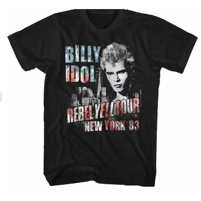 Billy Idol NY 83 Flag-ish S-234Xl Black Unisex Shirt A311 Unisex T-Shirt S