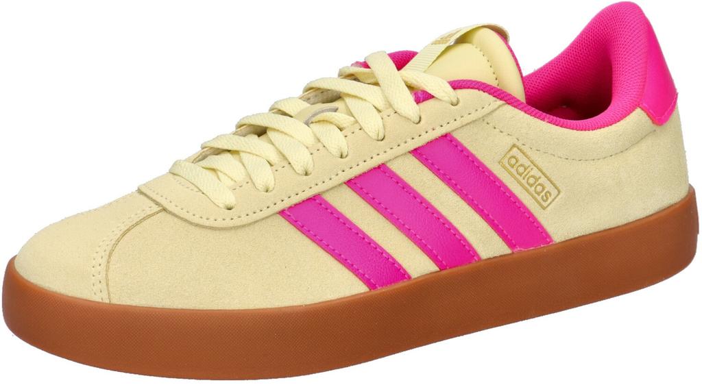 Кроссовки Adidas VL Court 3.0 Women пудровый желтый/шоковый розовый/золотой