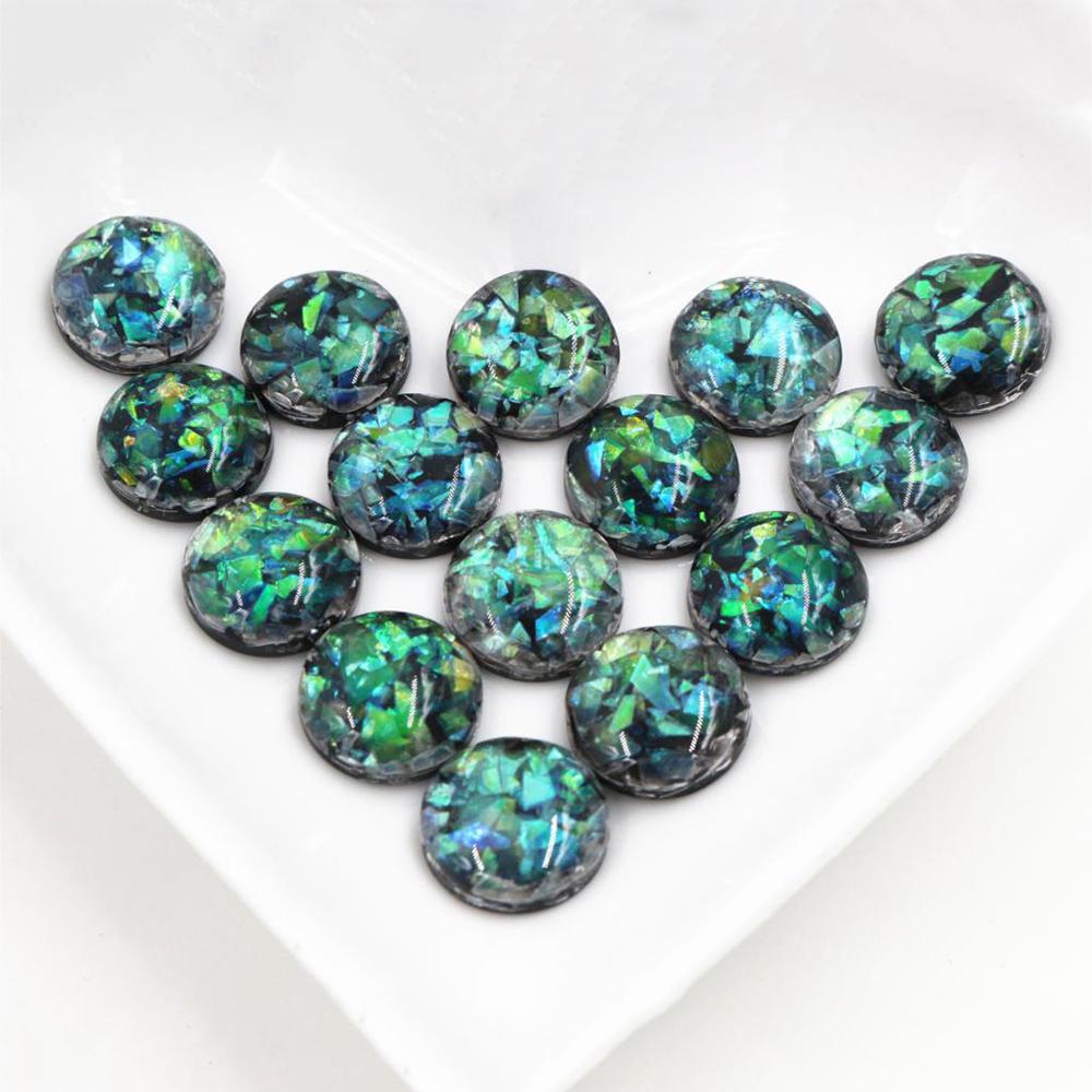 

New Fashion 40pcs 12mm Red Colors Stylish Brushed Style Flat back Resin Cabochons Cameo