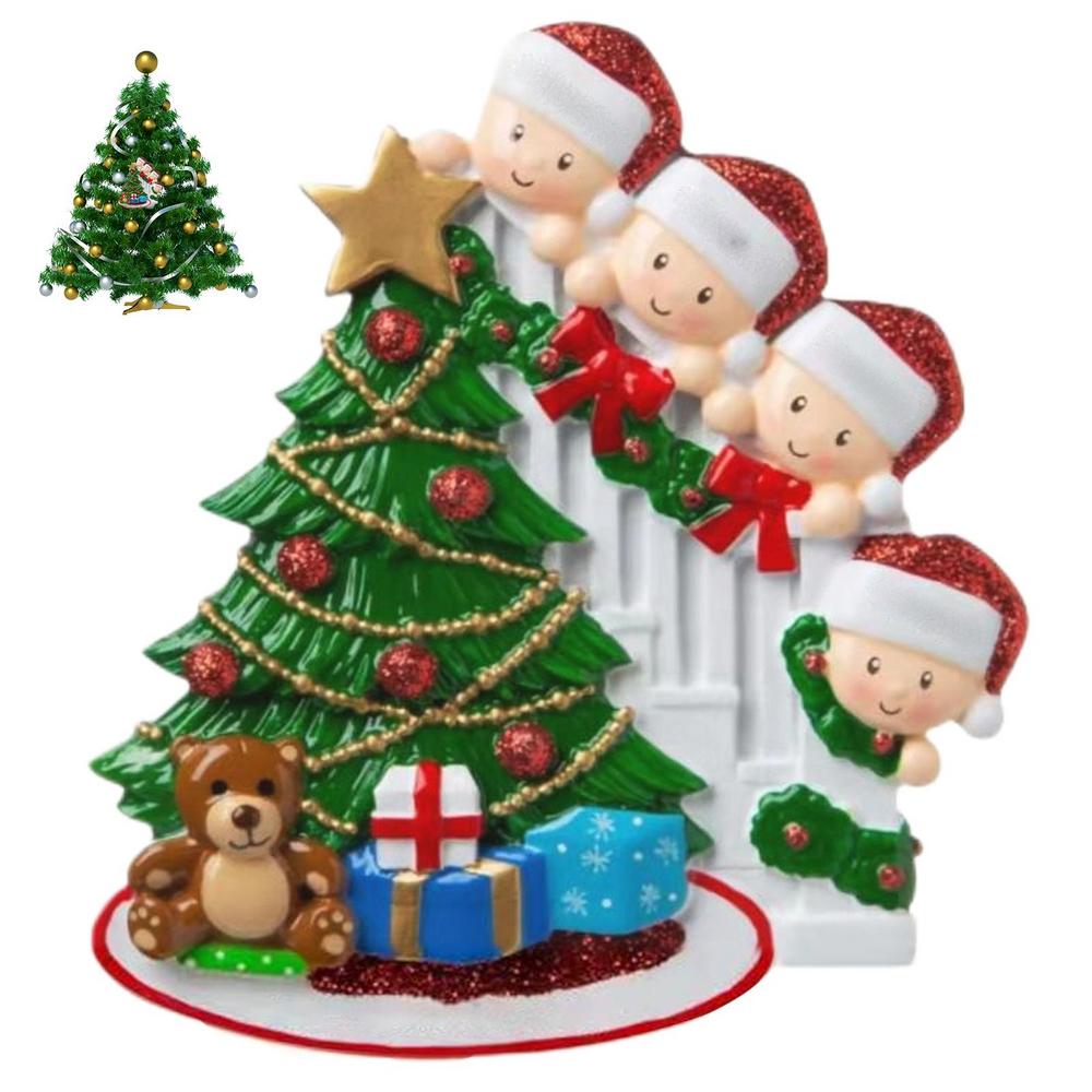 Семейное рождественское украшение Рождественские украшения Семейный декор DIY Подвески с именами Рождественское украшение Бесплатно