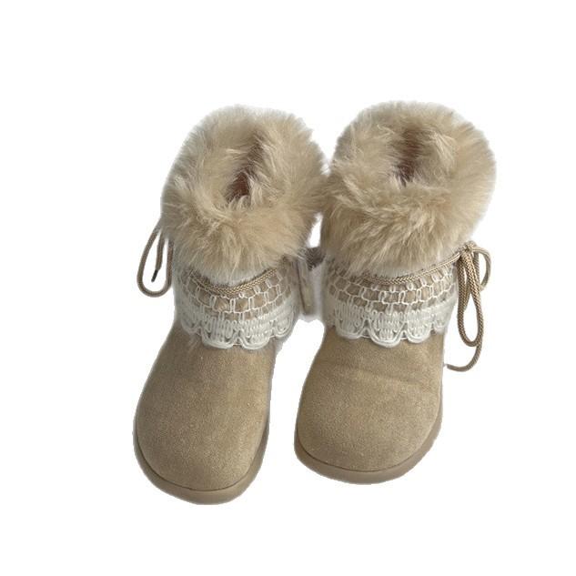 Millennium Wind Samt verdickt warm vielseitige Plateau Schneestiefel Damen 2025 Herbst und Winter neu Nordost Baumwollschuhe Damenschuhe