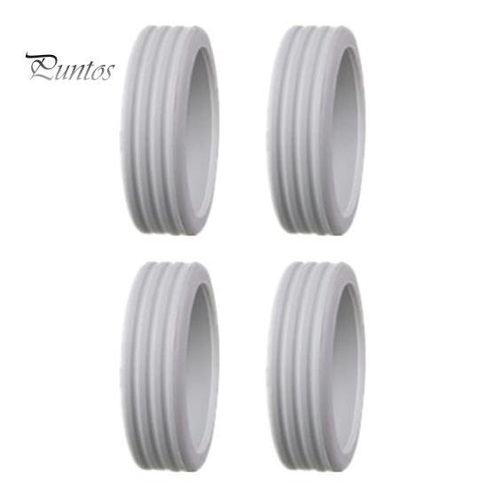 

4 шт. Чехлы на колеса багажа Мягкие гибкие износостойкие устойчивые к царапинам шумоподавляющие чехлы на колеса чемодана серый