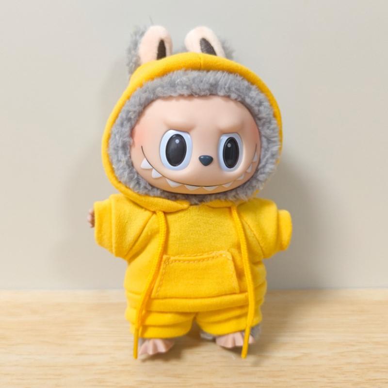 1 Set 17cm Labubu Doll Clothes Kit Hoodie Sweatshirt And Pants Outfit