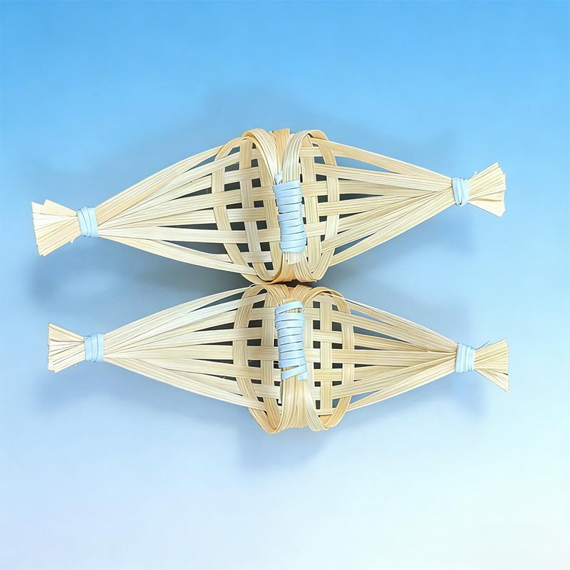 Bamboo Woven Dustpan Small Winnowing Basket Woven Craft Miniature Wall Decoration Photography Prop