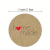 Kraft Paper Homemade with Love Stickers Scrapbooking for Envelope and Package Handmade Seal Labels Sticker Stationery