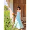 Holiday Outfit Girl's New Temperament, Suspender Backless Dress, Long Skirt, Women's Summer Beach Dress