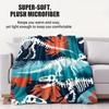 1PC Dinosaur Skeleton Tropical Fleece Throw Blanket for Fans Quality Soft Warm Blanket for Travel Picnic Home for Girl Boy