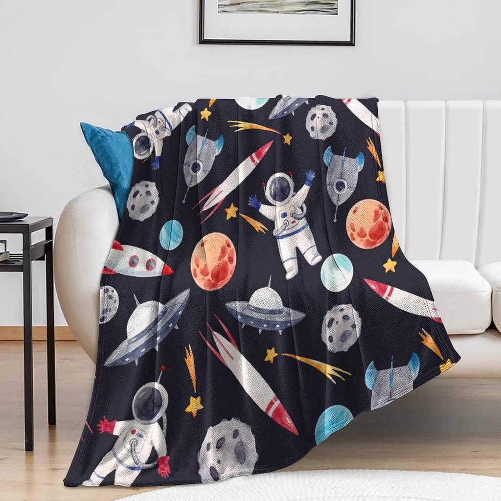 Children's Card Ventilation Printed Blanket for Bed Travel Camping Living Room Office Conditioning Blanket for All Seasons Gifts