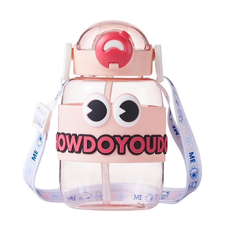 

Changbaosen 650ML Cartoon Plastic Straw Water Bottle