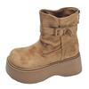 Queen Fan Explosive Retro Thick-soled Heightening Martin Boots Women's 2025 New Autumn Thin Western Short Boots