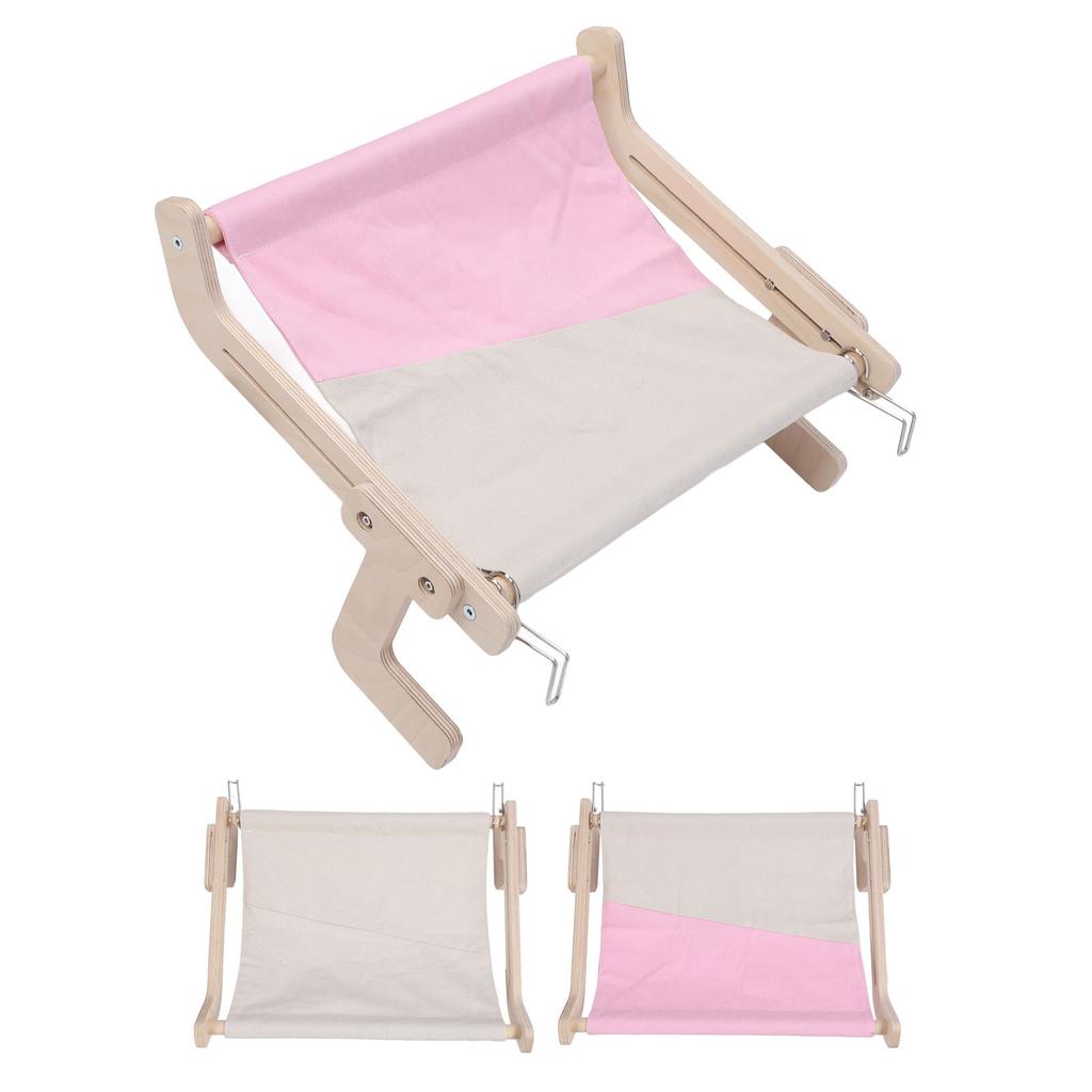 Katzenbank-Fensterstange, Holzrahmen, stabile Struktur, bequeme Wandhalterung, Katzenhängematte am Bett