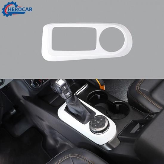 Inner Car Gear Shift Panel Decoration Cover Trim For Ford Bronco + White ABS