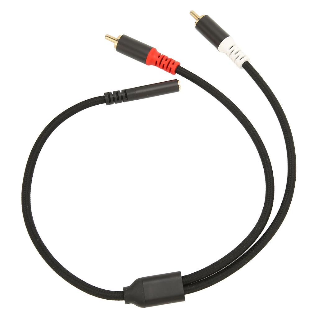 3.5mm to 2RCA Cable Female to Male Stereo Bidirectional Gold Plated Sound Y Splitter Cord for Phone MP3 Speaker 11.8in
