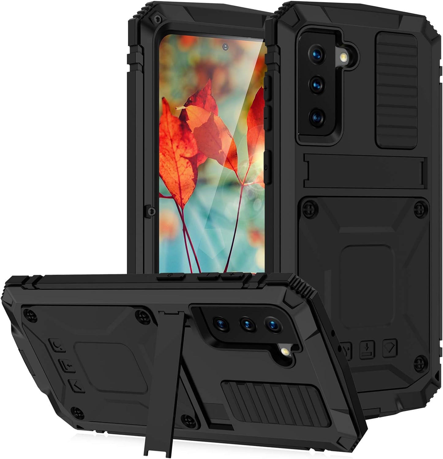 

Для Samsung S24 S23 S22 S21 Plus S20 Ультра Роскошный Алюминиевый Металлический Противоударный Военный Чехол Сверхмощный Жесткий Чехол Защитная Пленка Для Экрана Aluminum Metal&For Galaxy S20 Ultra чёрный