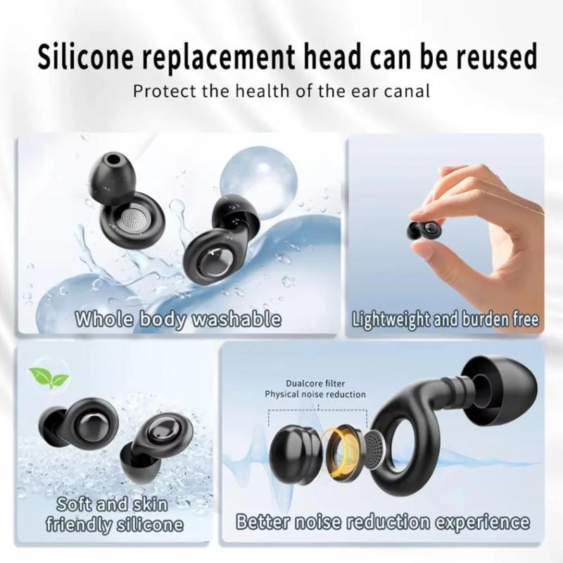 Silicone Ear Plugs Noise Cancelling for Sleeping Reusable Hearing Protection for Concerts Travel