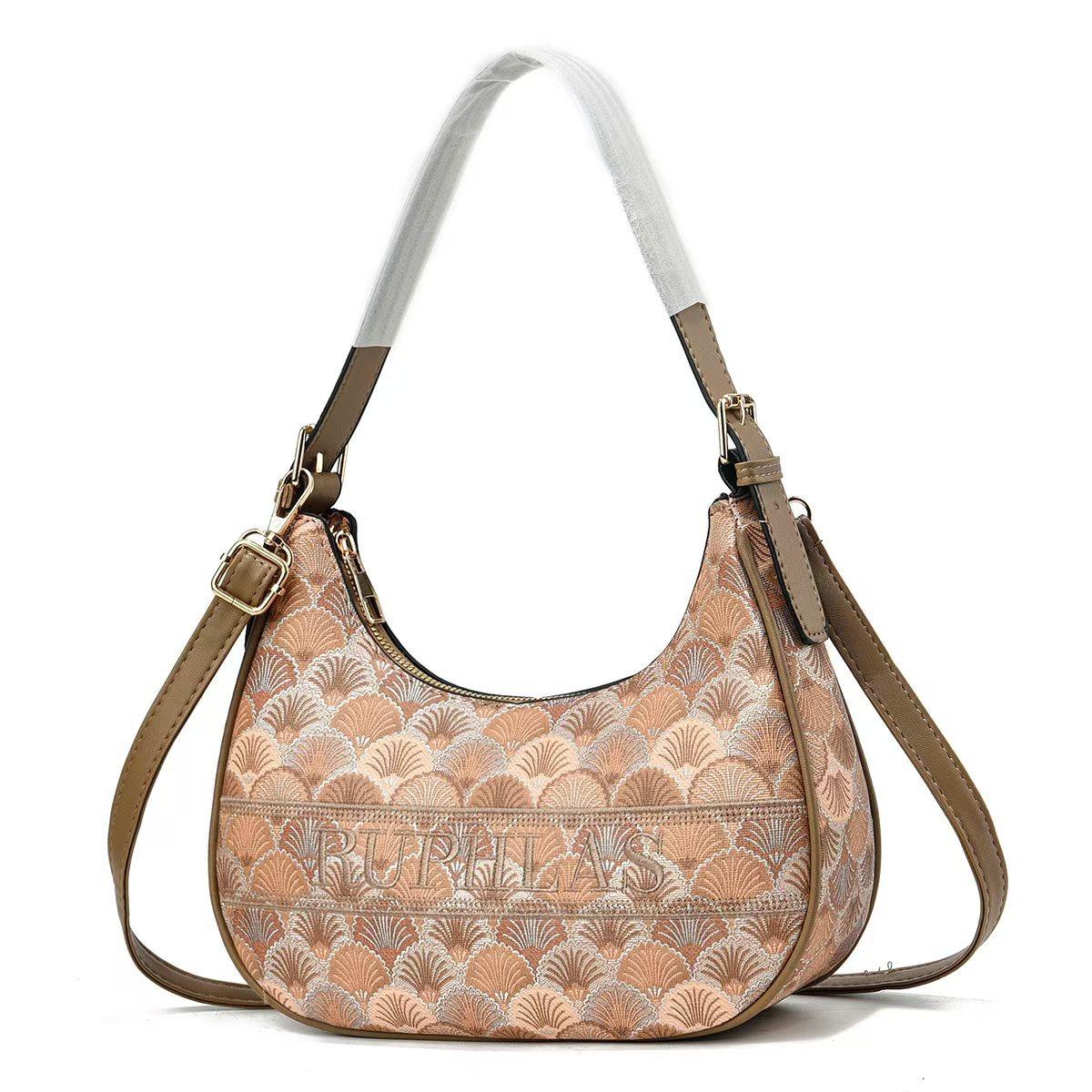 

Latest Top Appearance Level Printed Shoulder Bag Fashion Hued Contrast Light Luxury Small Fragrance Crossbody Bag Large Size Capacity Underarm Bag .