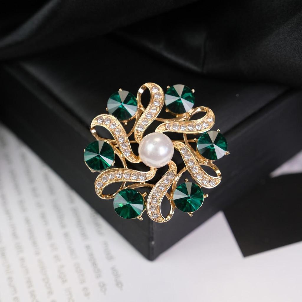 Bunte Retro Damen Korsagenbrosche - Elegante Anstecknadel im europäischen Stil