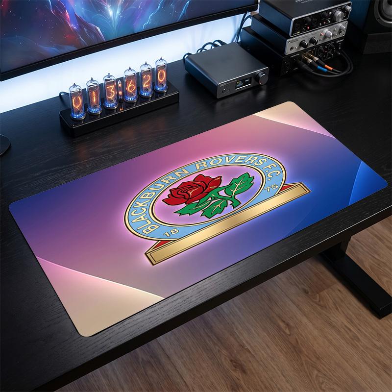 Tappetino per Mouse Grande Stampa Calcio Blackburn Rovers, Tappetino Esteso Antiscivolo per Scrivania da Gioco per Ufficio Casa