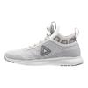 Reebok Pump Plus Round Toe Slip-On Fabric Mid-Top Running Shoes Women Running Shoes Gray White BS8567